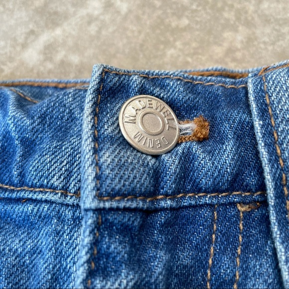 Madewell Rigid Denim A-Line Pieced Mini Skirt - Picture 10 of 13